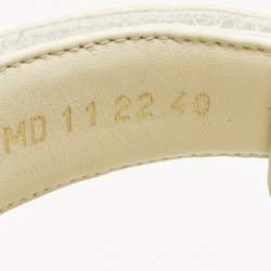 مملوكة مسبقًا صندل ديور حزام كاحل جلد بيج مقاس 39