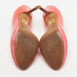 Pre Owned Dior Miss Dior Size 38.5 Red Patent Leather Peep Toe Pumps