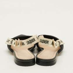 Pre Owned حذاء فلات ديور جي أديوغ سليغباك قماش تقني أسود مقاس 38