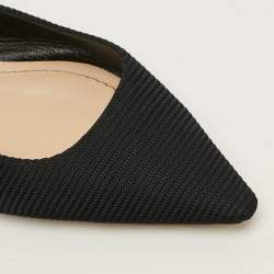 Pre Owned حذاء فلات ديور جي أديوغ سليغباك قماش تقني أسود مقاس 38