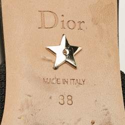 Pre Owned حذاء فلات ديور جي أديوغ سليغباك قماش تقني أسود مقاس 38