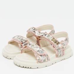 Pre Owned صندل ديور حزام كاحل جلد بيج مقاس 39