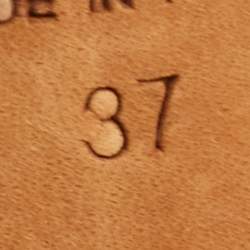 Pre Owned Dior Size 37 Off White Cannage Leather Buckle Detail Slide Sandals