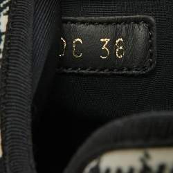 Pre Owned Dior D-Connect Size 38 Multicolor Leather and Neoprene Lace Up Sneakers