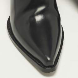 مملوكة مسبقًا حذاء بوت الكاحل ديور جلد أسود مقاس 37.5