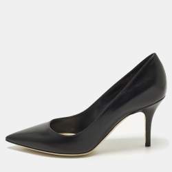 مملوكة مسبقًا Dior Songe Size 37 Black Leather Pointed Toe Pumps