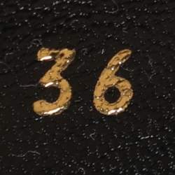 Pre Owned حذاء باليرينا فلات ديور ميس جادور جلد أسود مقاس 36