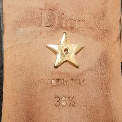 مملوكة مسبقًا Dior J'Adior Size 38.5 Black Technical Fabric Pointed Toe Slingback Flats