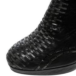 Dior Black Leather Miss Dior Platform Booties Size 40.5