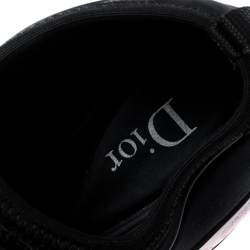 Pre Owned Dior Black Fabric And Mesh Neoprene Fusion Embellished Low-Top Sneakers Size 37