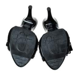 مملوكة مسبقًا Dior Black Patent Leather City Clog Sandals Size 35.5