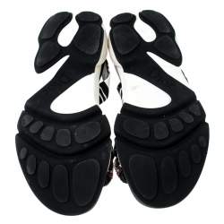 مملوكة مسبقًا Dior Multicolor Sequin And Cotton Fabric Trio Fusion Slingback Sandals Size 37