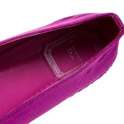 Dior Pink Canvas Embellished Espadrilles Loafers Size 36