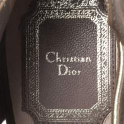 Pre Owned Dior Grey Suede Leather Cutout Open Toe Platform Booties Size 38