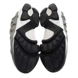 مملوكة مسبقًا حذاء رياضي ديور سليب أون مرصع فيوجن شبك رصاصي مقاس 37