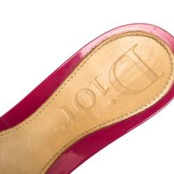 Dior Multicolor Printed Canvas And Leather Peep Toe Clogs Sandals Size 37.5
