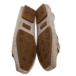 Dior Purple/Cream Python CD Logo Loafers Size 38