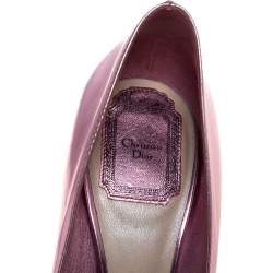 Dior Pink Metallic Leather Cherie Pointed Toe Pumps Size 38.5