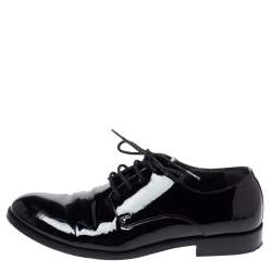 Dior Black Patent Leather Lace Up Derby Size 34