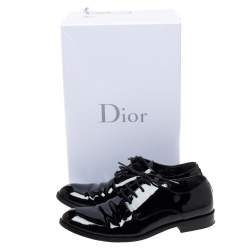 Dior Black Patent Leather Lace Up Derby Size 34