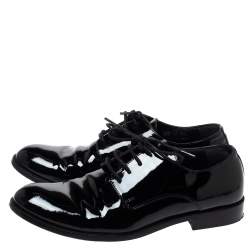 Dior Black Patent Leather Lace Up Derby Size 34