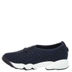 Pre Owned Dior Back Mesh Fusion Bead Embellished Slip On Sneakers Size 36.5