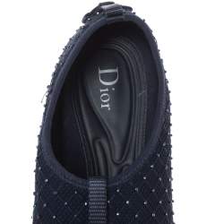 Pre Owned Dior Back Mesh Fusion Bead Embellished Slip On Sneakers Size 36.5