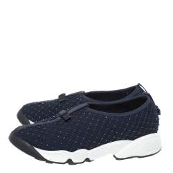 Pre Owned Dior Back Mesh Fusion Bead Embellished Slip On Sneakers Size 36.5