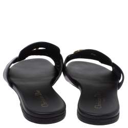 مملوكة مسبقًا صندل سلايد ديور 30 مونتياج جلد أسود  مقاس 38