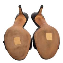 مملوكة مسبقًا صندل ديور مقدمة مفتوحة إبزيم جلد كاناج أسود مقاس 39