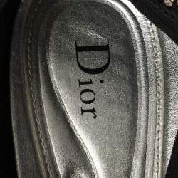 Pre Owned Dior Black Mesh Fusion Crystal Embellished Slip On Sneakers Size 37