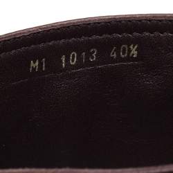 Pre Owned Dior Brown Leather Mid Calf Riding Boots Size 40.5