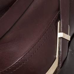 Pre Owned Dior Brown Leather Mid Calf Riding Boots Size 40.5