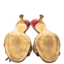 مملوكة مسبقًا Dior Multicolor Oblique Canvas Padlock Slide Sandals Size 37.5