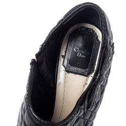 مملوكة مس بقًا Dior Black Cannage Quilted Leather Ankle Booties Size 40.5
