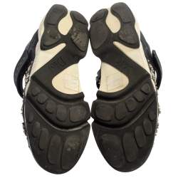 Pre Owned حذاء رياضي ديوبرين  وشبك فيوجن كريستال مزخرف سليب أون أزرق مقاس 40