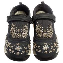 Pre Owned حذاء رياضي ديوبرين  وشبك فيوجن كريستال مزخرف سليب أون أزرق مقاس 40