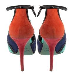 Pre Owned صندل ديور بورتوفينو سويدي وجلد لامع كتل لونية  مقاس 39