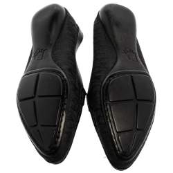 مملوكة مسبقًا Dior Black Monogram Canvas And Leather Pointed Toe Loafers Size 38.5