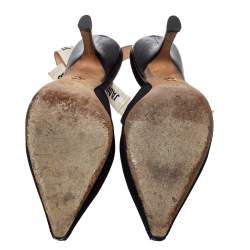 مملوكة مسبقًا حذاء كعب عالي ديور جاديور فتحة كعب قماش أسود مقاس 38