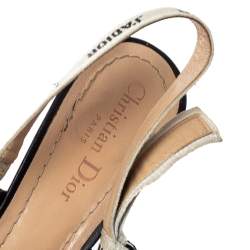 مملوكة مسبقًا حذاء كعب عالي ديور جاديور فتحة كعب قماش أسود مقاس 38