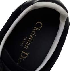 Pre Owned حذاء رياضى ديور منخفض من أعلى ديوررن وقطيفة أبيض / أسود مقاس 38