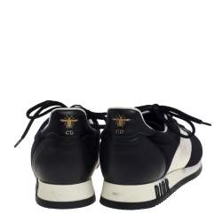 Pre Owned حذاء رياضى ديور منخفض من أعلى ديوررن وقطيفة أبيض / أسود مقاس 38