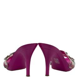 Pre Owned Dior Multicolor Canvas Logo Detail Sandals Size 41