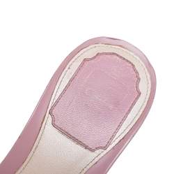 مملوكة مسبقًا Dior Pink Cannage Leather Bow Slides Size 37.5