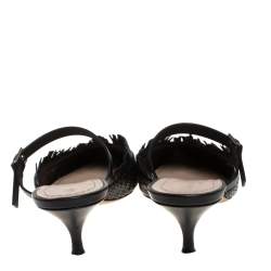 Dior Black Woven Leather Teddy-D Mule Sandals Size 40