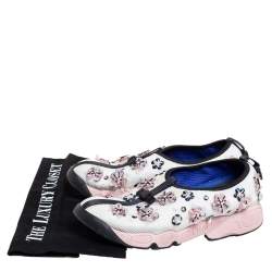 Dior White/Black Mesh Fusion Sneakers Size 36.5