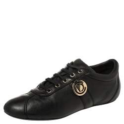 Dior Black Leather Low Top Sneakers Size 37