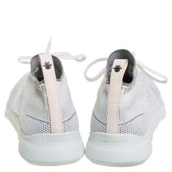 Pre Owned Dior White Knit Fabric B21 Socks Low Top Sneakers Size 40