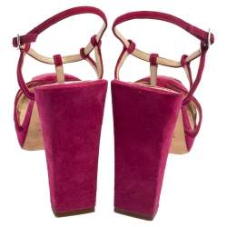 Dior Pink Suede Crystal Embellished Slingback Sandals Size 36.5